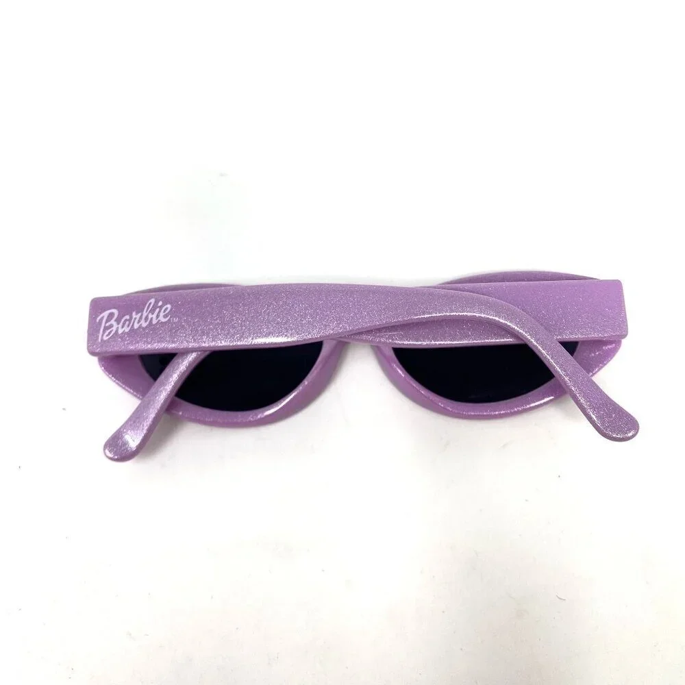 Mattel Barbie Child's Purple Sunglasses Crystal Heart Dark Lenses. J3